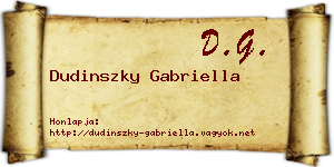 Dudinszky Gabriella névjegykártya