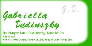 gabriella dudinszky business card